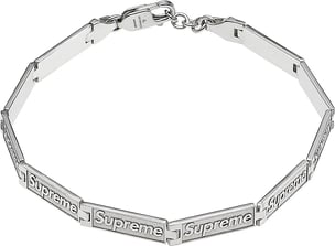 Supreme Jacob &amp; Co Logo Link Bracelet (Sterling Silver)