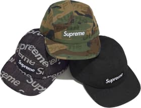 Supreme Jacquard Logos Denim Camp Cap