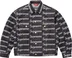Supreme Jacquard Logos Denim Trucker Jacket - Rigid Indigo (front)