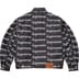 Supreme Jacquard Logos Denim Trucker Jacket - Rigid Indigo (front)