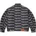 Supreme Jacquard Logos Denim Trucker Jacket - Rigid Indigo (front)