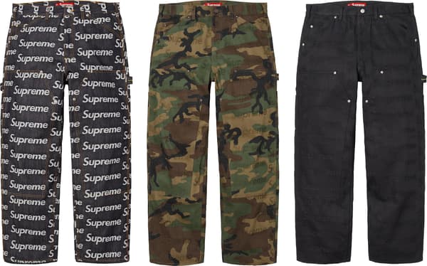 Supreme Jacquard Logos Double Knee Denim Painter Jean - Product Image
