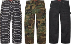 Supreme Jacquard Logos Double Knee Denim Painter Jean