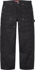 Supreme Jacquard Logos Double Knee Denim Painter Jean - Black (front)