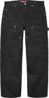 Supreme Jacquard Logos Double Knee Denim Painter Jean - Black (front)