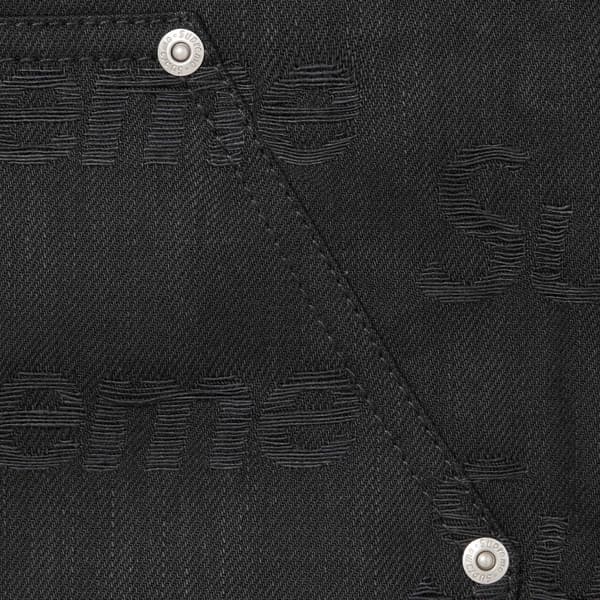 Supreme Jacquard Logos Double Knee Denim Painter Jean - Black (front)