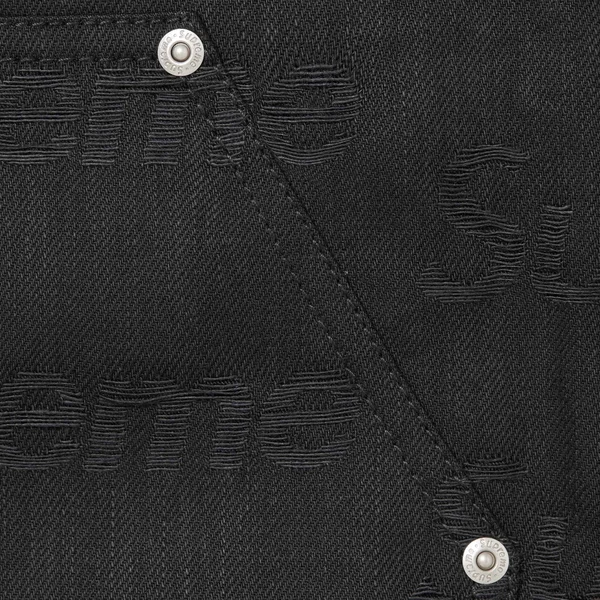 Supreme Jacquard Logos Double Knee Denim Painter Jean - Black (front)
