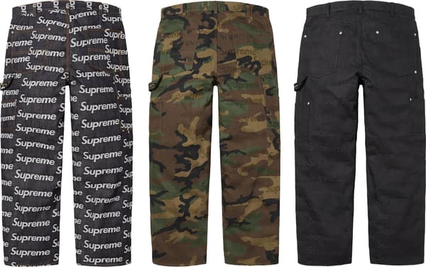 Supreme Jacquard Logos Double Knee Denim Painter Jean - Group Shots (front)