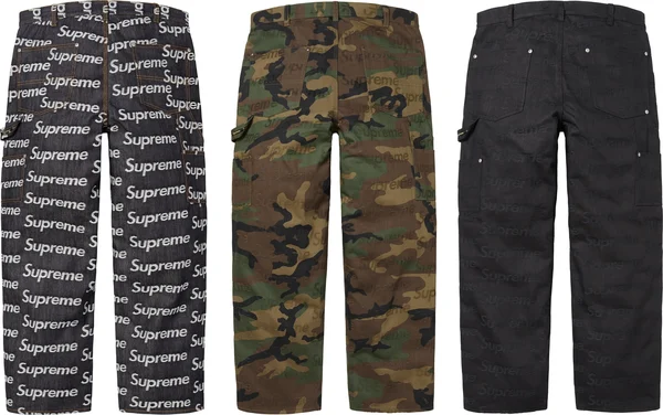 Supreme Jacquard Logos Double Knee Denim Painter Jean - Group Shots (front)