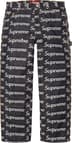 Supreme Jacquard Logos Double Knee Denim Painter Jean - Rigid Indigo (front)