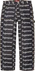Supreme Jacquard Logos Double Knee Denim Painter Jean - Rigid Indigo (front)