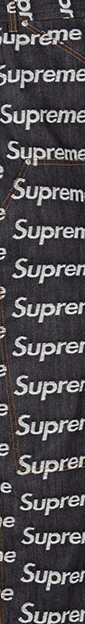 Supreme Jacquard Logos Double Knee Denim Painter Jean - Rigid Indigo (front)