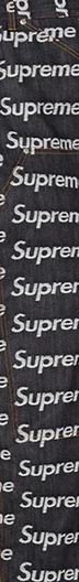 Supreme Jacquard Logos Double Knee Denim Painter Jean - Rigid Indigo (front)