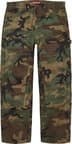 Supreme Jacquard Logos Double Knee Denim Painter Jean - Woodland Camo (front)