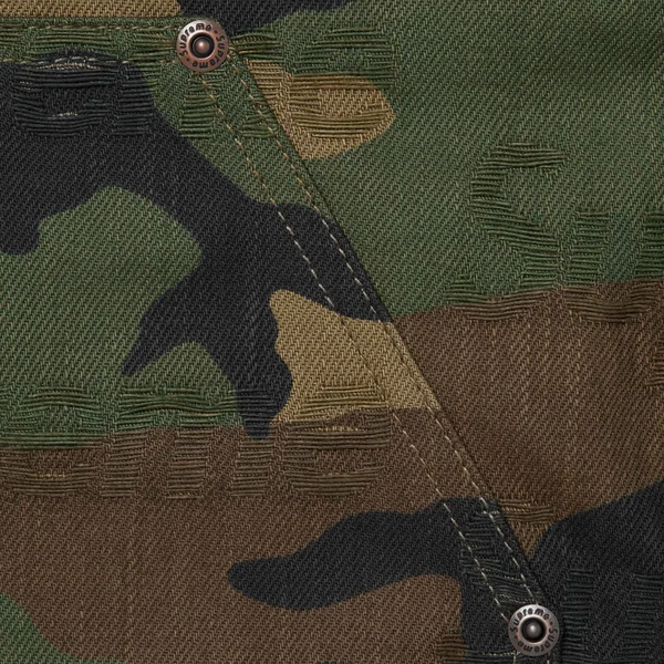Supreme Jacquard Logos Double Knee Denim Painter Jean - Woodland Camo (front)