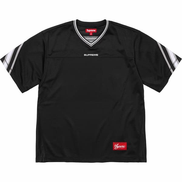 Supreme Jacquard Rib Football Jersey - Black (front)