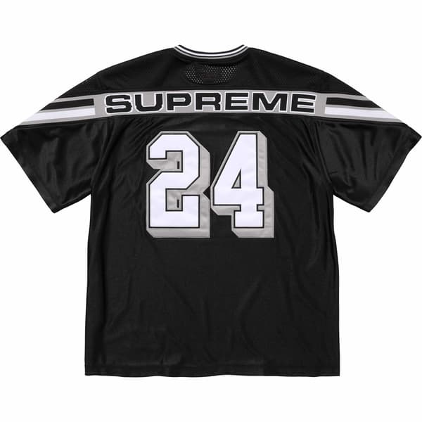 Supreme Jacquard Rib Football Jersey - Black (front)