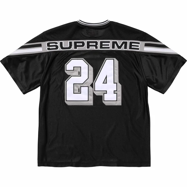 Supreme Jacquard Rib Football Jersey - Black (front)