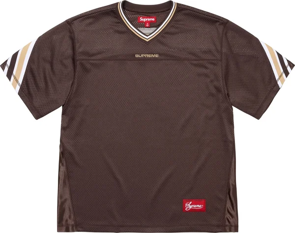 Supreme Jacquard Rib Football Jersey - Brown (front)