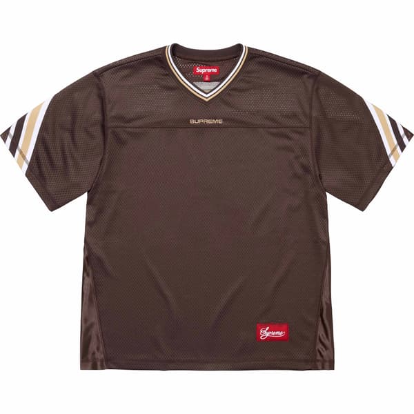 Supreme Jacquard Rib Football Jersey - Brown (front)