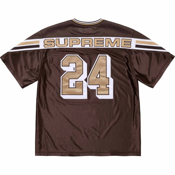 Supreme Jacquard Rib Football Jersey - Brown (front)