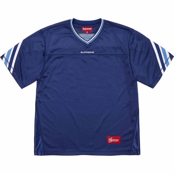 Supreme Jacquard Rib Football Jersey - Navy (front)