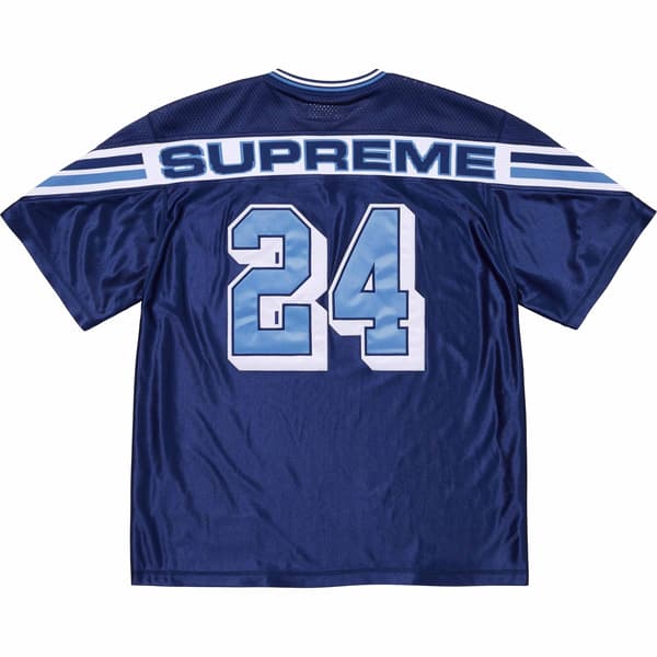 Supreme Jacquard Rib Football Jersey - Navy (front)