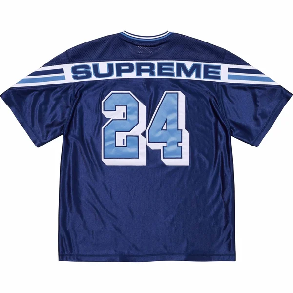 Supreme Jacquard Rib Football Jersey - Navy (front)