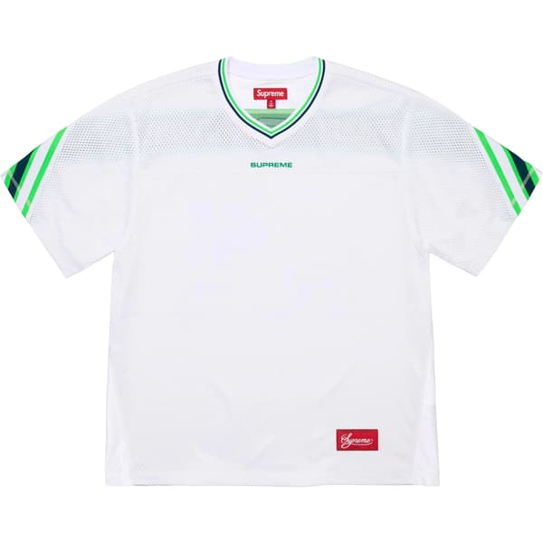 Supreme Jacquard Rib Football Jersey - White (front)