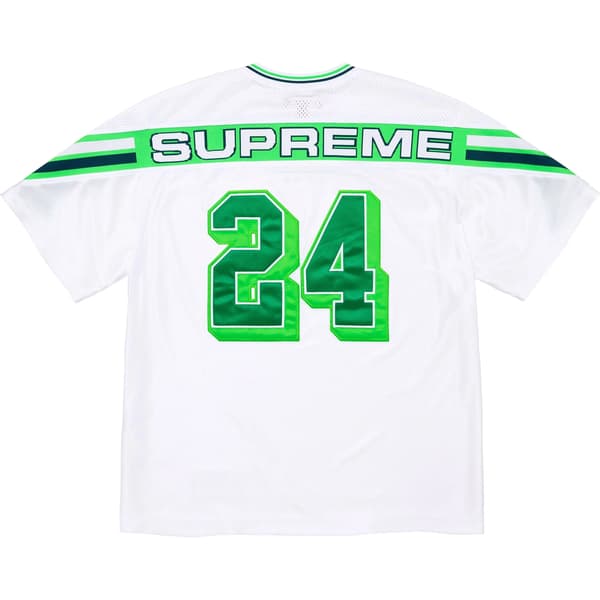 Supreme Jacquard Rib Football Jersey - White (front)