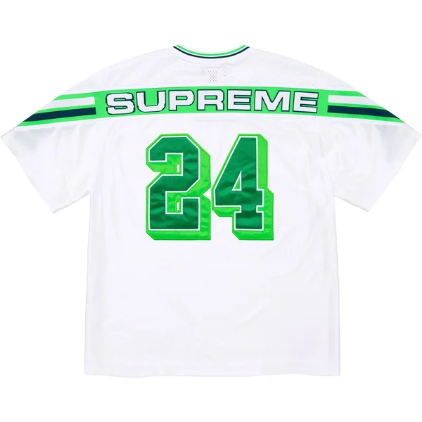 Supreme Jacquard Rib Football Jersey - White (front)