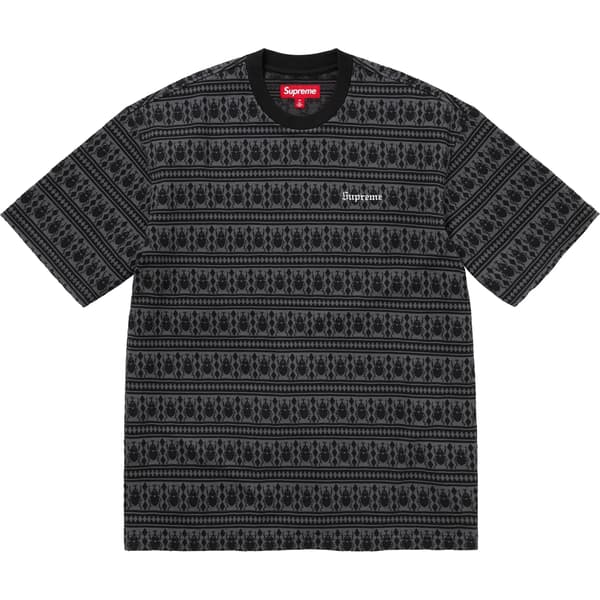 Supreme Jacquard Scarab S/S Top - Black (front)