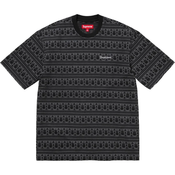 Supreme Jacquard Scarab S/S Top - Black (front)
