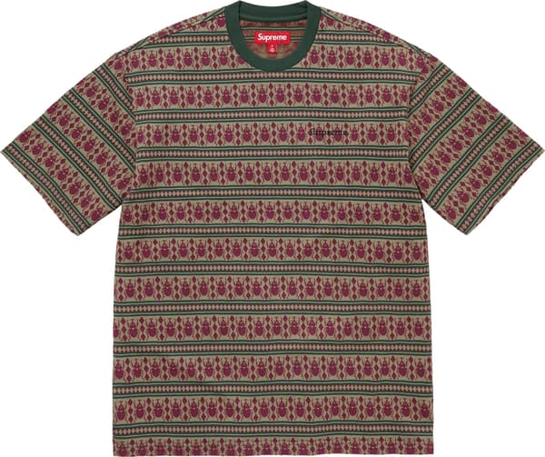 Supreme Jacquard Scarab S/S Top - Olive (front)
