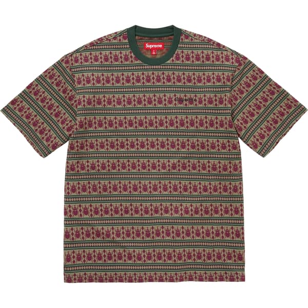 Supreme Jacquard Scarab S/S Top - Olive (front)