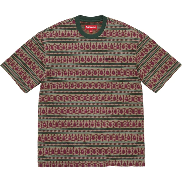 Supreme Jacquard Scarab S/S Top - Olive (front)