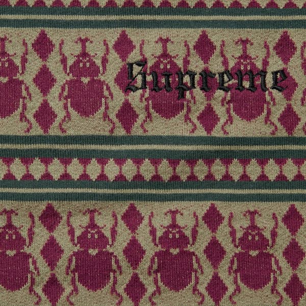 Supreme Jacquard Scarab S/S Top - Olive (front)