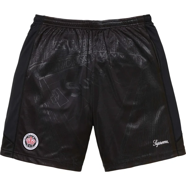 Supreme Jacquard Soccer Short - Black (front)