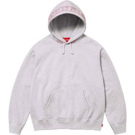 Supreme Jacquard Stripe Hooded Sweatshirt Ash Grey