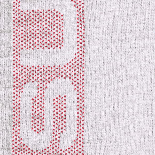 Supreme Jacquard Stripe Hooded Sweatshirt - Ash Grey (front)