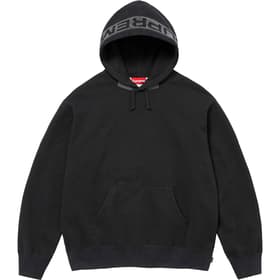 Supreme Jacquard Stripe Hooded Sweatshirt Black