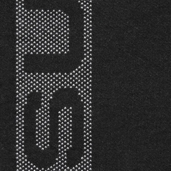 Supreme Jacquard Stripe Hooded Sweatshirt - Black (front)