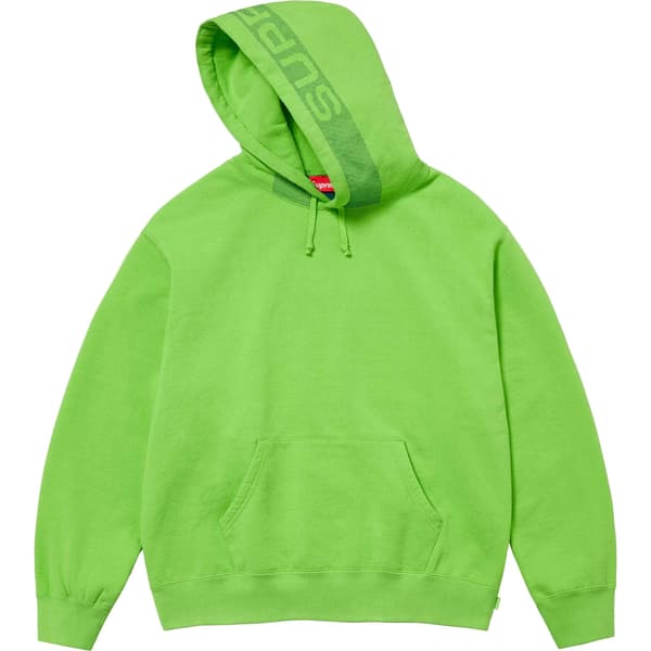 Supreme Jacquard Stripe Hooded Sweatshirt - Bright Green (front)