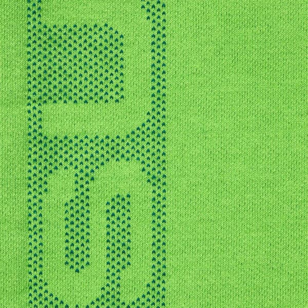 Supreme Jacquard Stripe Hooded Sweatshirt - Bright Green (front)