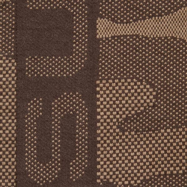 Supreme Jacquard Stripe Hooded Sweatshirt - Brown Camo (front)