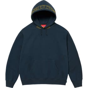 Supreme Jacquard Stripe Hooded Sweatshirt Navy