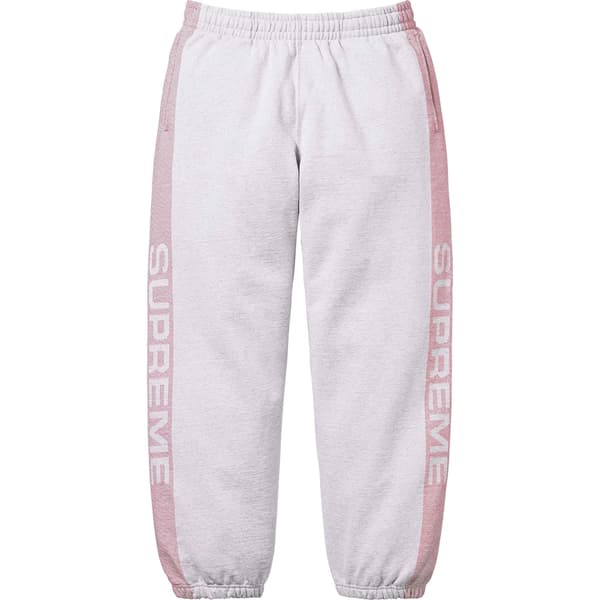Supreme Jacquard Stripe Sweatpant - Ash Grey (front)