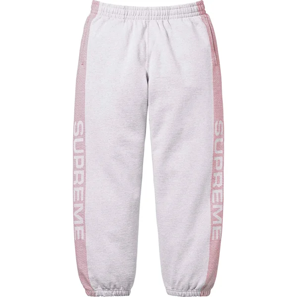 Supreme Jacquard Stripe Sweatpant - Ash Grey (front)