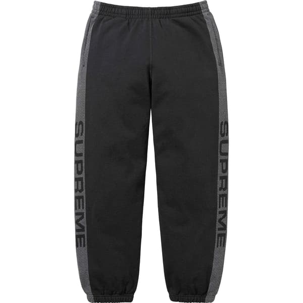 Supreme Jacquard Stripe Sweatpant - Black (front)