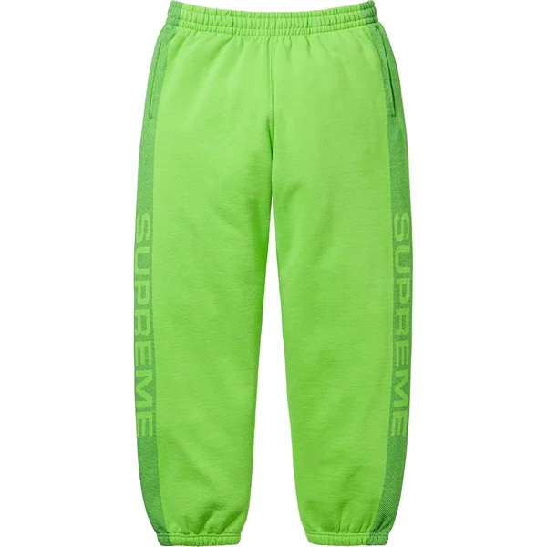 Supreme Jacquard Stripe Sweatpant - Bright Green (front)
